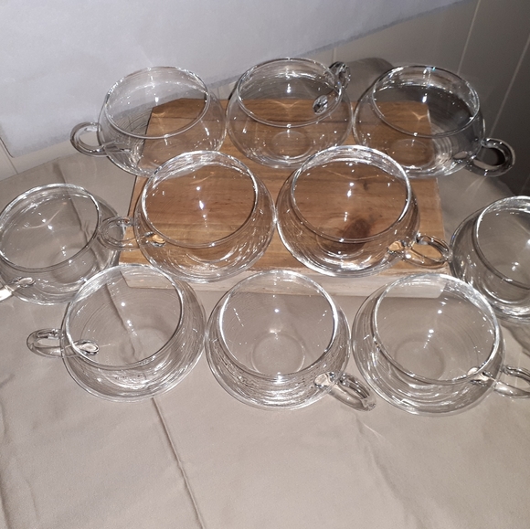 Vintage 10 hand blown glass Punch cups - Riekes-Crisa. - Picture 3 of 4